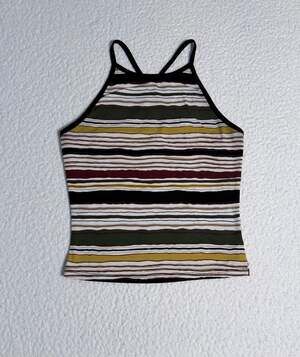Agaci Striped Racerback Tank Top Size S